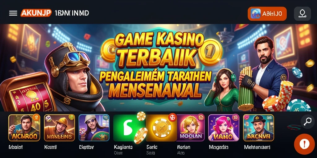 Tampilan gameplay seru dari AKUNJP saat bermain Kasino.