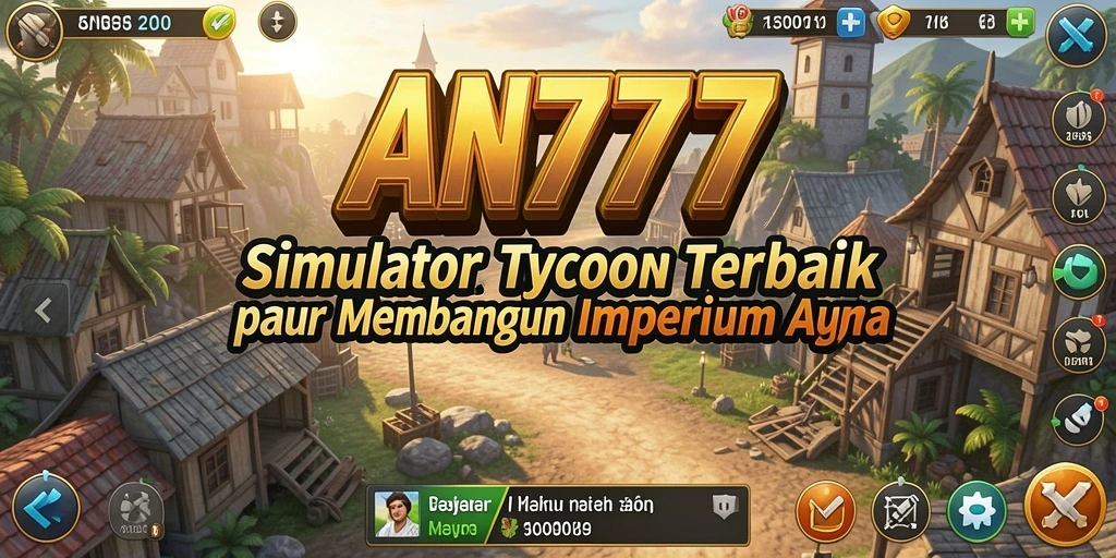 Screenshot gameplay AN777 yang menunjukkan kemajuan bisnis Anda.