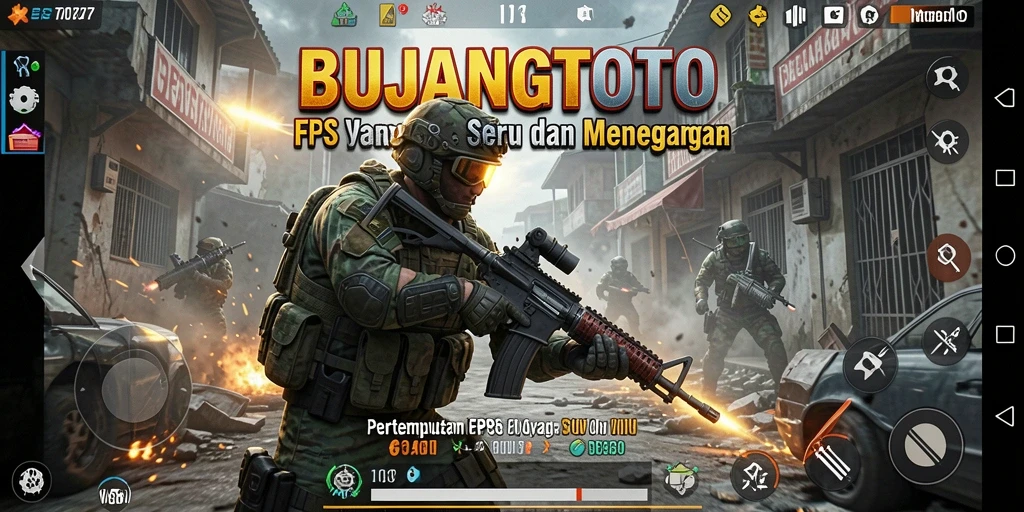 Tangkapan layar menampilkan momen intens dalam pertempuran FPS.