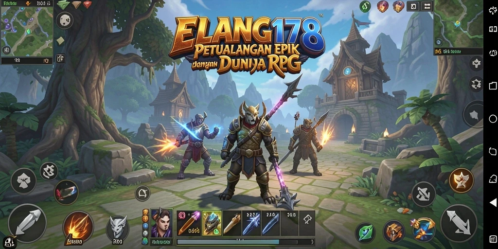 Tampilan menarik dari gameplay RPG ELANG178 dengan pertarungan dan eksplorasi.