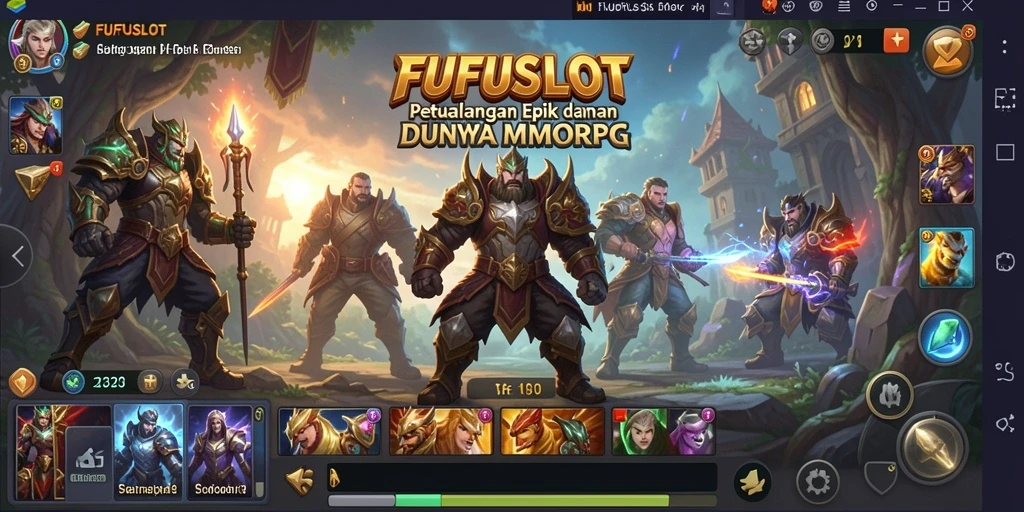 Gameplay seru FUFUSLOT dalam pertempuran epik MMORPG.