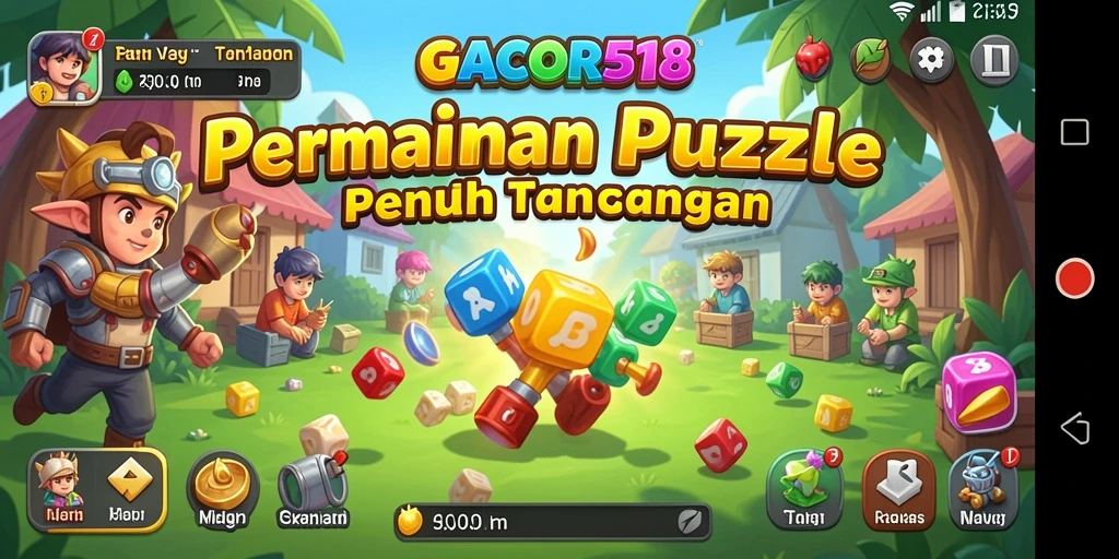 Tampilan gameplay menantang di GACOR518 dengan teka-teki seru.