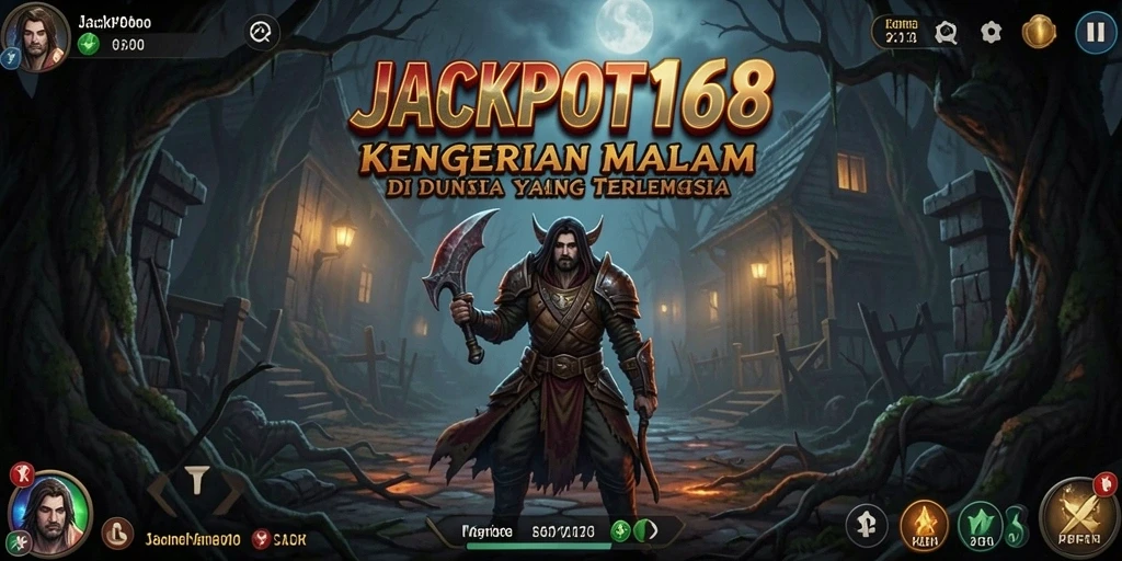 Gameplay menegangkan JACKPOT168 dengan efek suara yang mencekam.