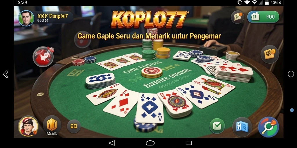 Gameplay seru KOPLO77 dalam permainan Gaple.