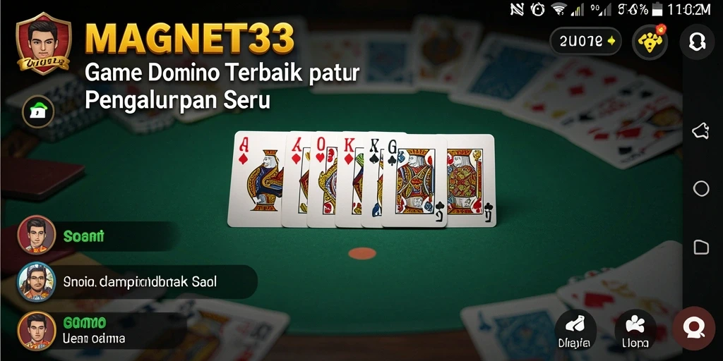 Screenshot gameplay MAGNET33 menampilkan aksi seru permainan Domino.