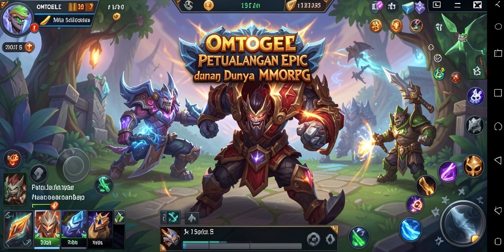 Screenshot OMTOGEL menunjukkan aksi pertarungan seru dalam permainan MMORPG.