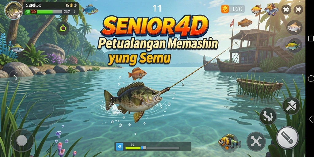 Tangkapan besar dalam gameplay SENIOR4D yang menarik.