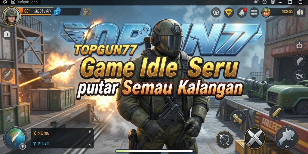 Screenshot utama TOPGUN77 menampilkan gameplay Idle yang seru.