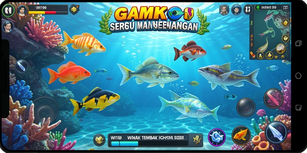 Gameplay menembak ikan seru di bawah laut dari WIN199.